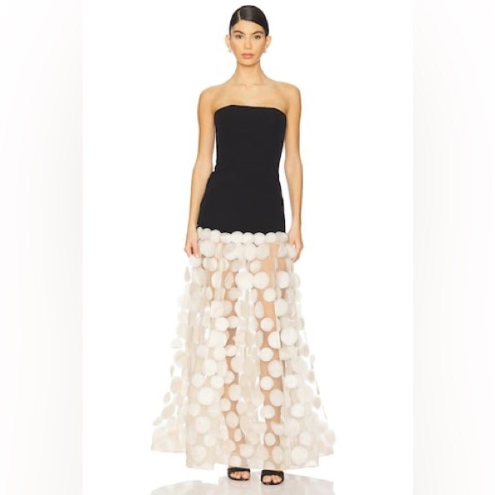 NWOT BRONX AND BANCO Harper Strapless Black and Beige Gown, wedding guest dress - Picture 13 of 15